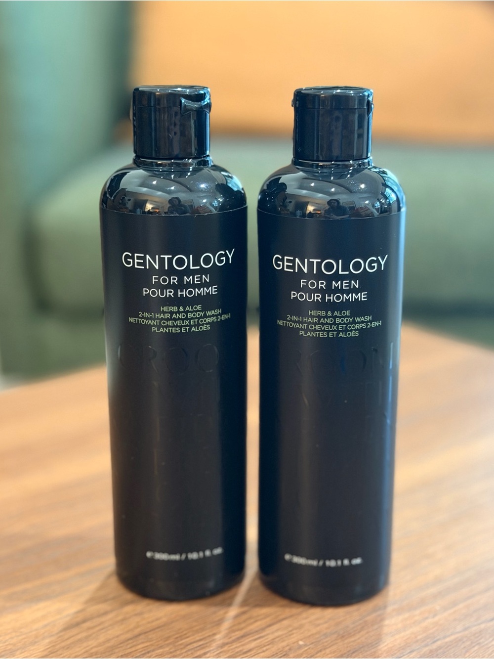 x2 Avon Gentology for Men Herb & Aloe 2-in-1 Hair and Body Wash 10.1 Oz Bottles